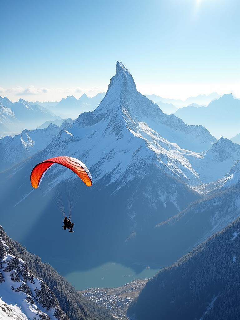 Paragliding über dem Matterhorn
